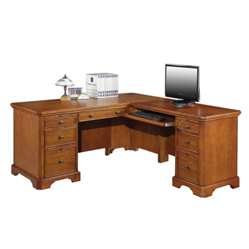 Picture of Topaz 66" Desk With 42" Return In Cinnamon
