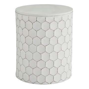 Picture of Polly White Honeycomb Stool