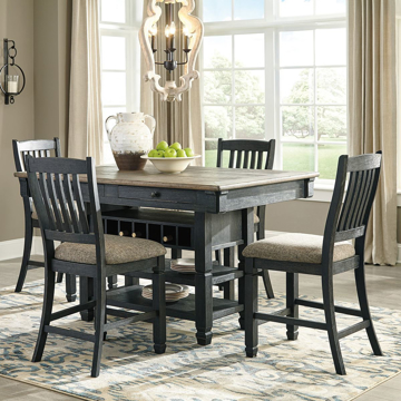 Picture of Antiquity Gray 5 Piece Hightop Dining Set