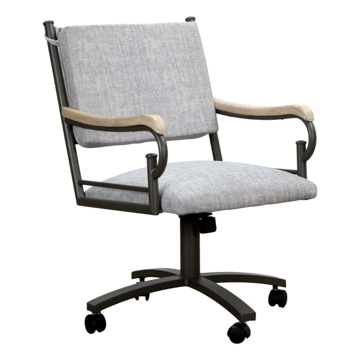 Picture of X-Back Bucket Dining Chair in Gray