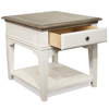 Picture of Myra White 24" 1 Drawer End Table
