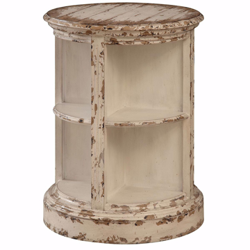 Picture of Cream Wood Round Accent Table