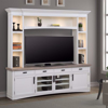Picture of Americana Modern Cotton 92 in. 4 Piece TV Console with Hutch