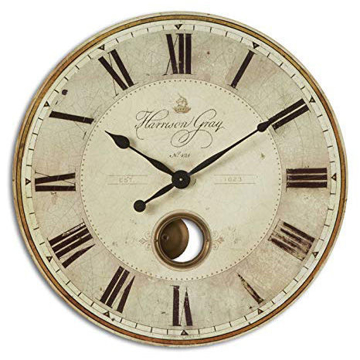 Picture of Harrison Gray Weathered Look 30" Round Wall Clock