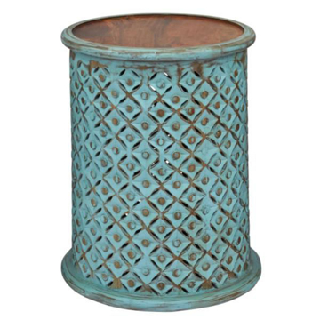 Picture of Global Archive Teal Side Table