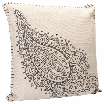 Picture of Paisley Charcoal Gray 20" Square Outdoor Pillow