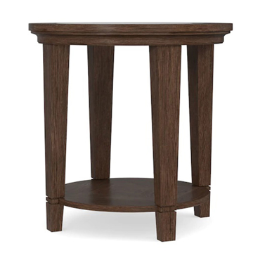 Picture of LEWISTON ROUND END TABLE W/ GLASS TOP