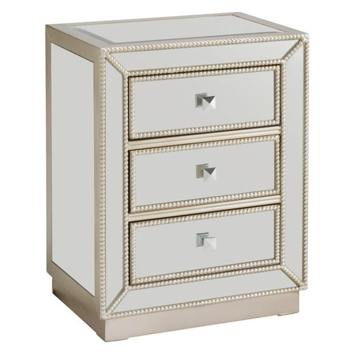 Picture of 3 DRAWER MIRRORED CHEST WITH STUDS