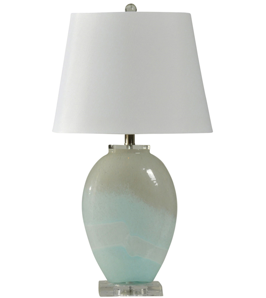Picture of FROSTED WHITE & BLUE T-LAMP