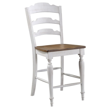 Picture of AUGUSTA WHT LADDERBACK BARSTOOL