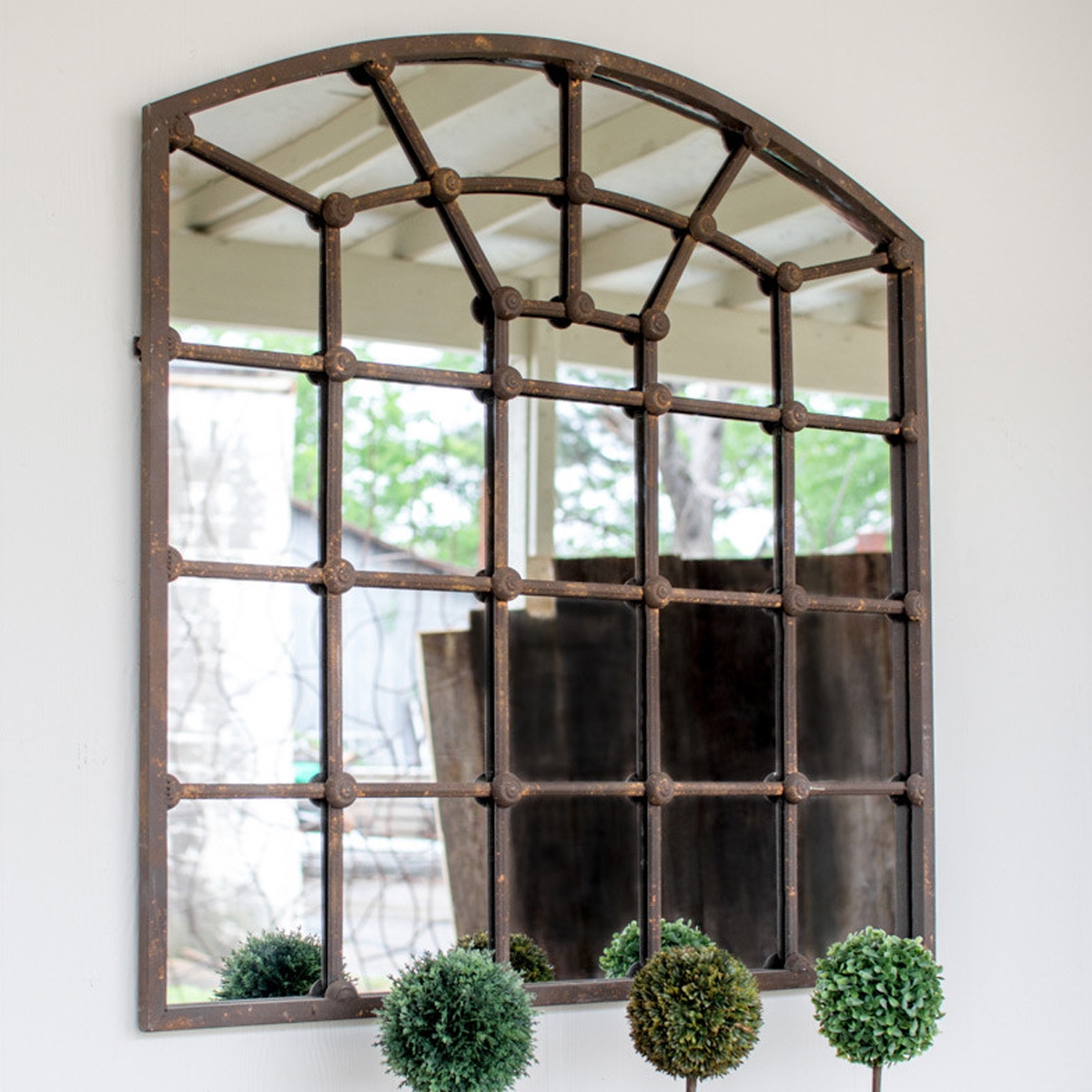 Picture of ARCHED IRON MIRROR