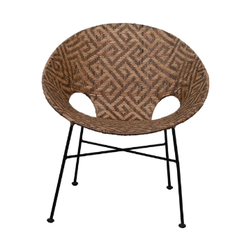 Picture of HAND WOVEN RATTAN CHAIR W/BLK