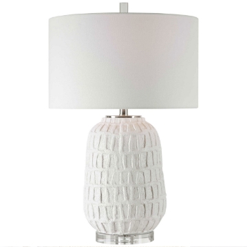 Picture of CAELINA WHT TEXTURED TLAMP