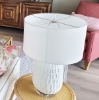Picture of CAELINA WHT TEXTURED TLAMP