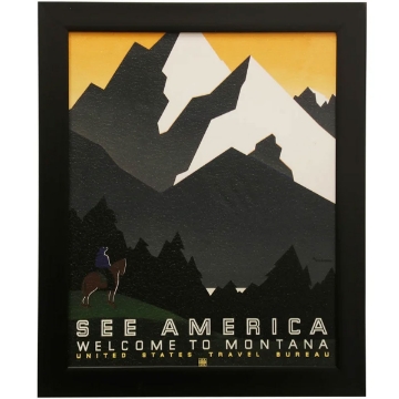 Picture of TEXTURED FRAMED PRINT MONTANA
