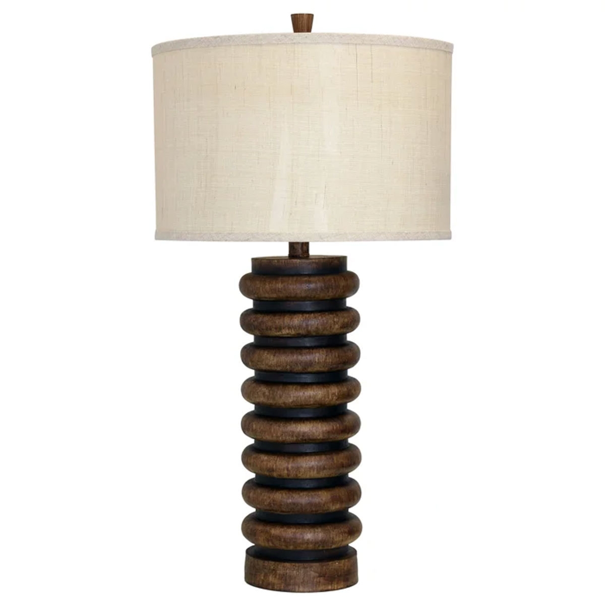 Picture of RIBBED FAUX WOOD TBL LAMP