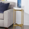 Picture of MARBLE AND GOLD ROUND ACCENT TABLE