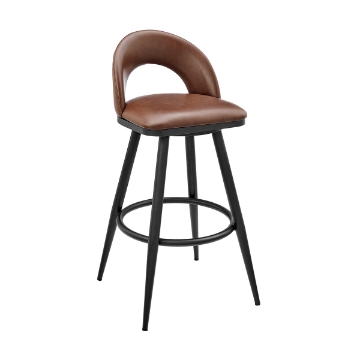 Picture of CHARLOTTE BLACK AND COFFEE 30" BARSTOOL