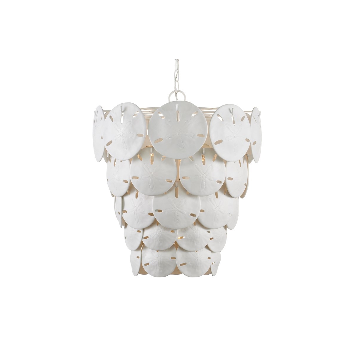 Picture of TULUM WHITE SAND DOLLAR CHANDELIER