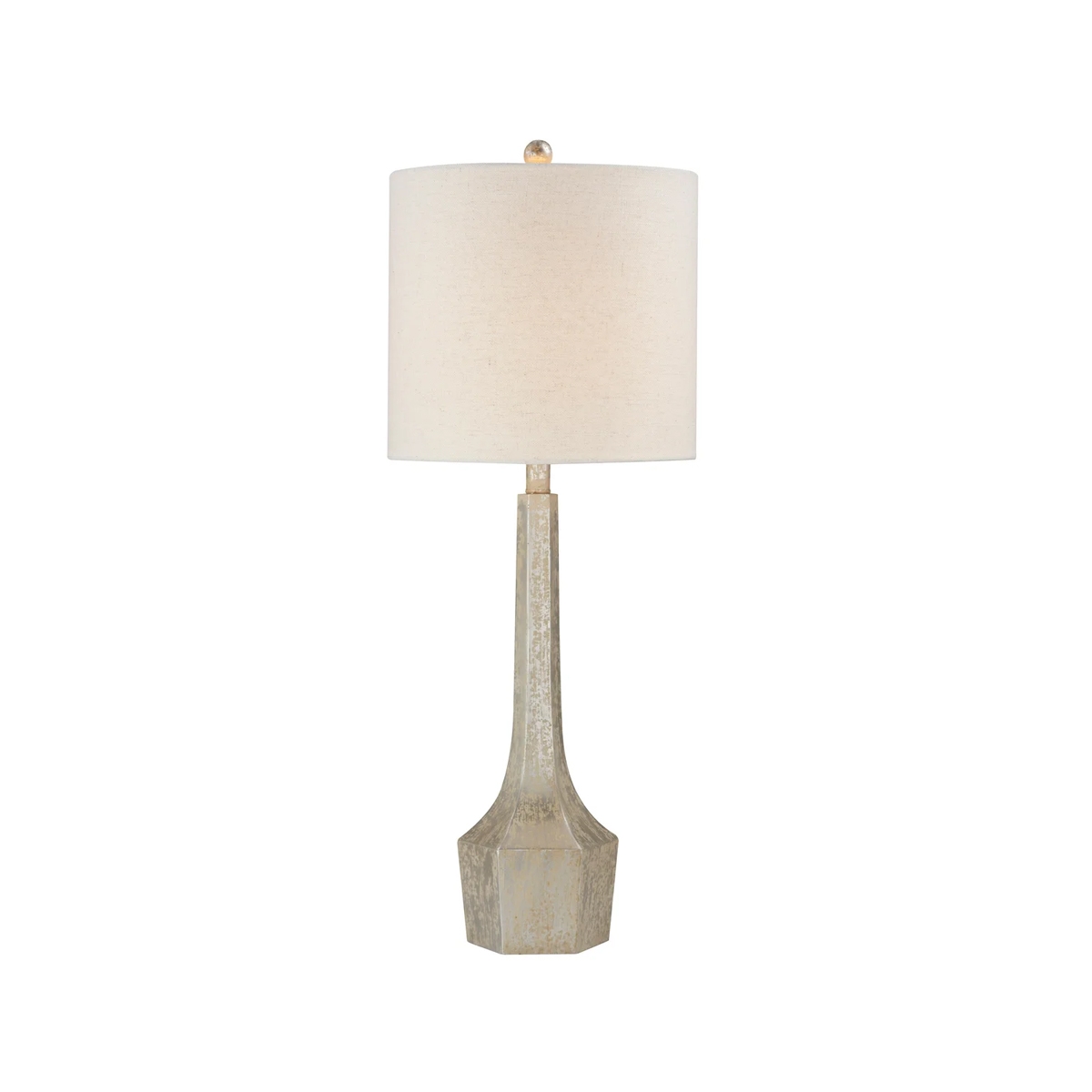 Picture of MAYA DISTRESSED SILVER SQUARE BASE TABLE LAMP