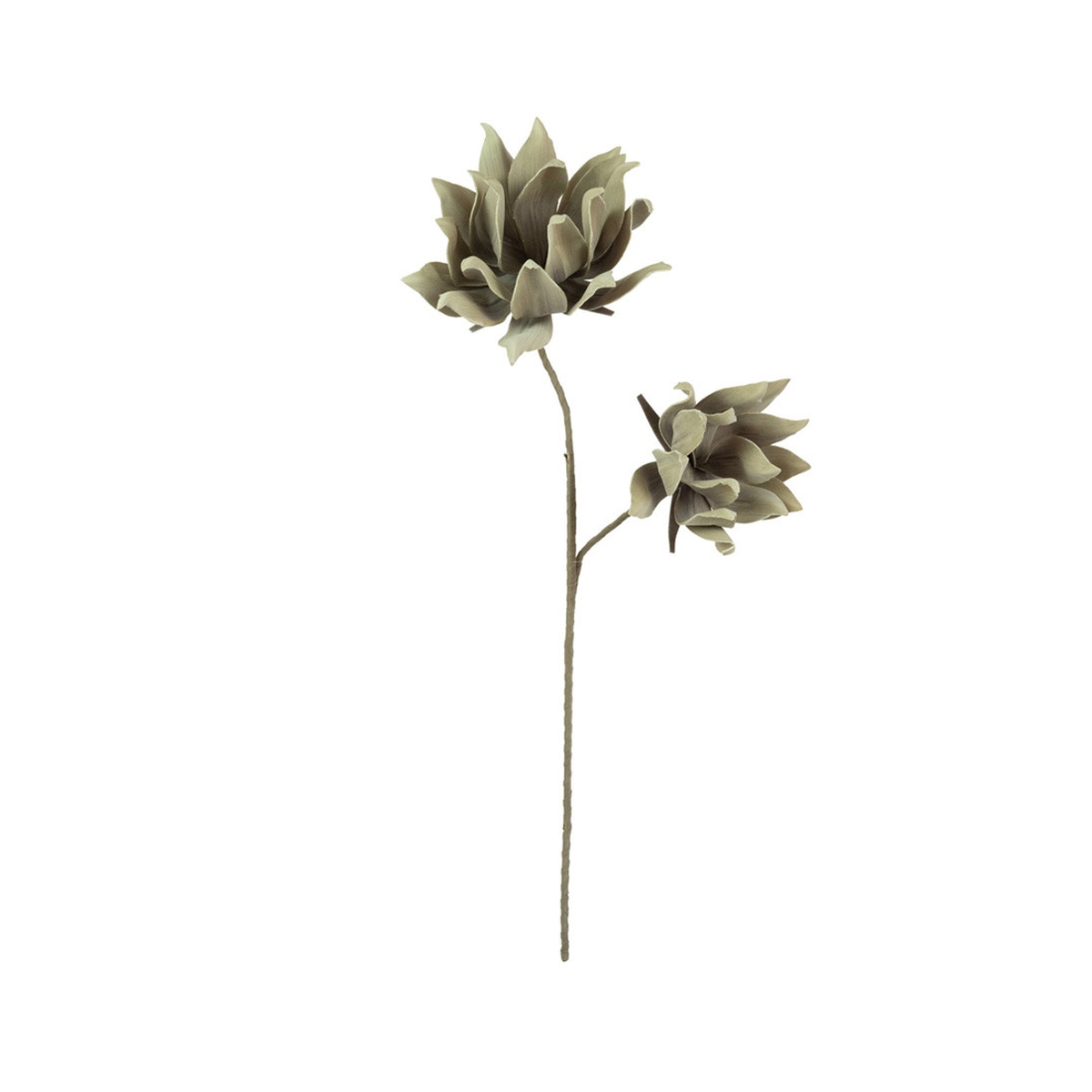 Picture of GREY RUFLE EDGE FLORAL STEM